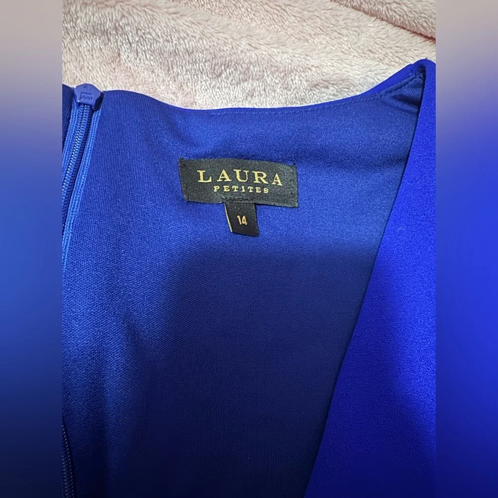 ⭐️Royal Blue Ruffle Sleeve V-Neck Dress - Picture 2 of 3